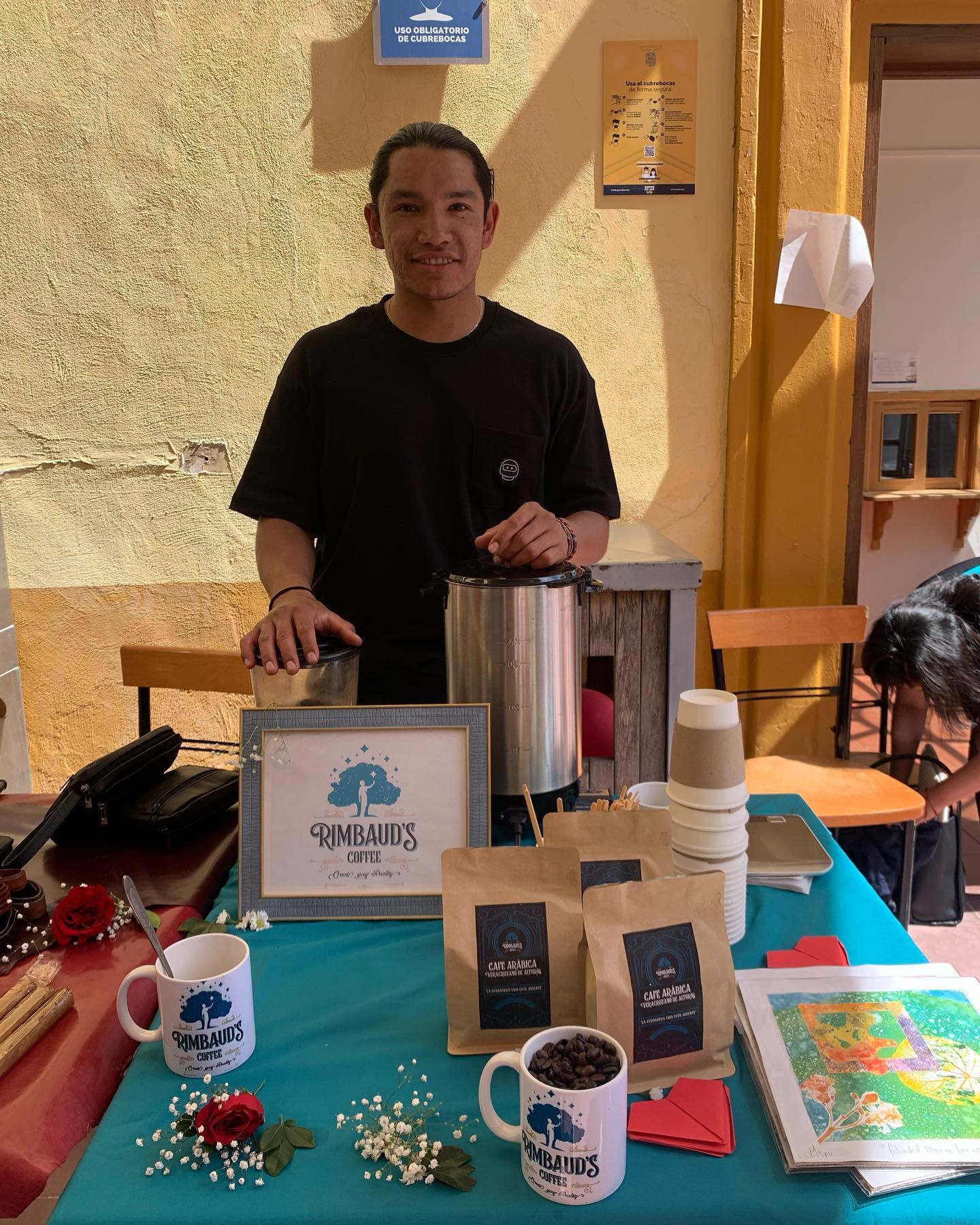 Interior de la cafetería